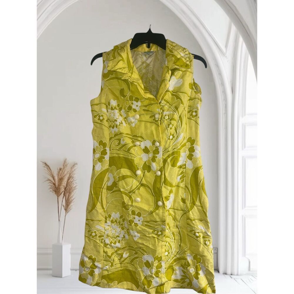 ✨Alex Colman Sleeveless Collared Yellow Mini Dress✨